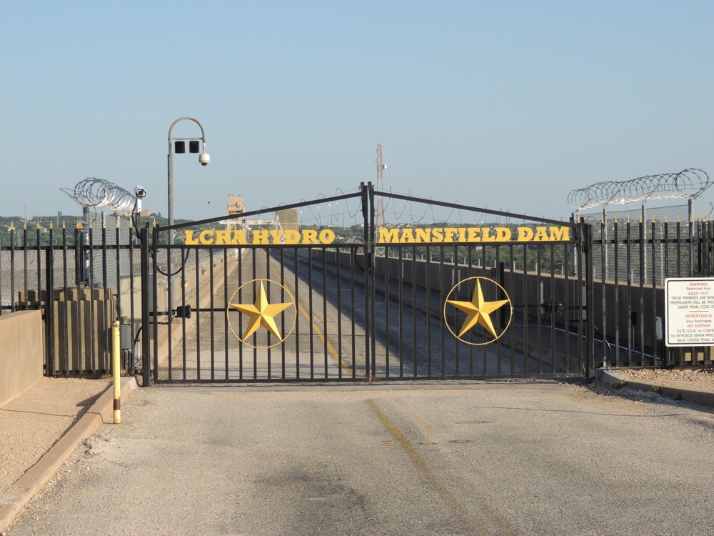 At Mansfield Dam, Texas