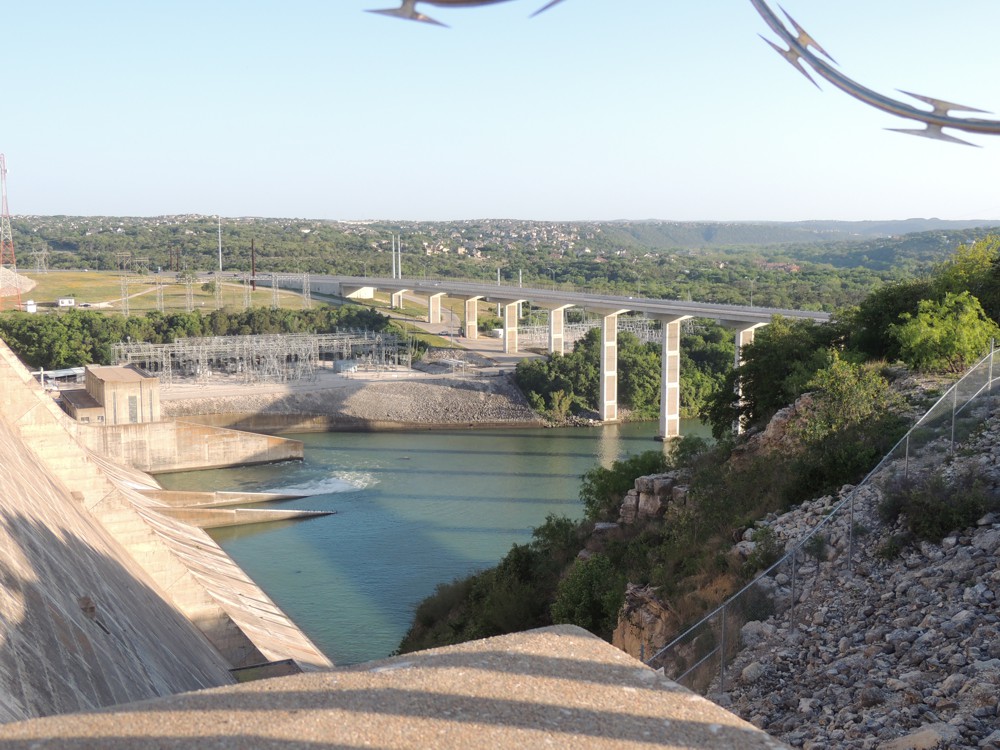 At Mansfield Dam, Texas